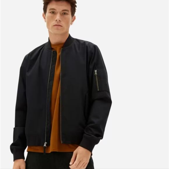 NEW Everlane Uniform Black Full Zipper The Bomber Water Resistant Jacket - Picture 2 of 11